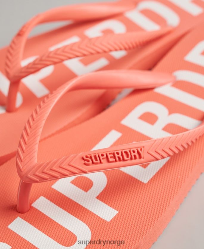 Superdry korall sko 86P46D4416 kode essensielle flip flops kvinner