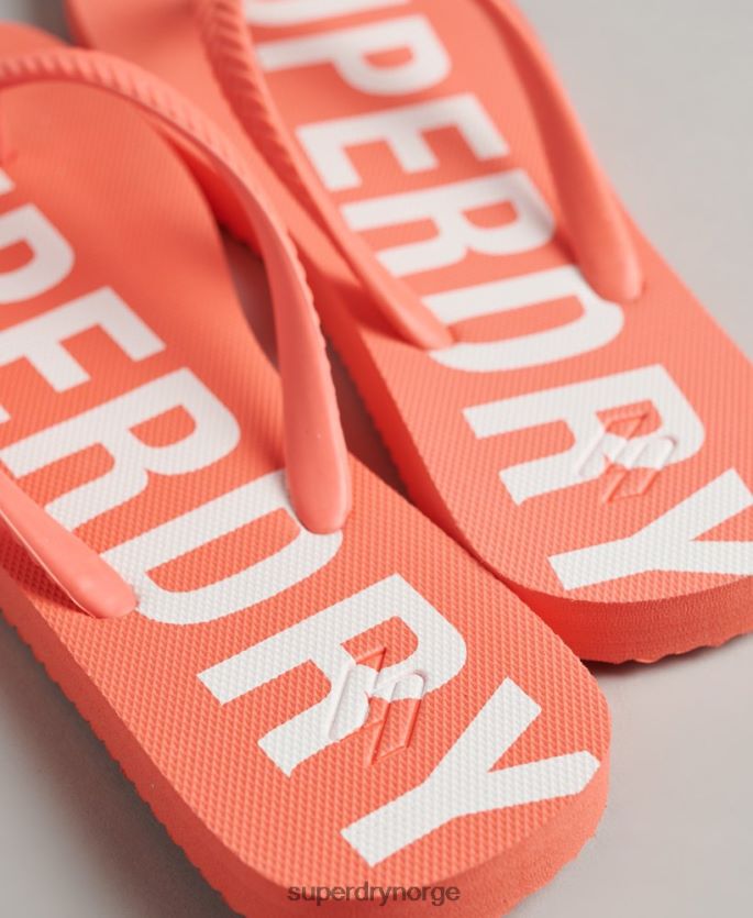 Superdry korall sko 86P46D4416 kode essensielle flip flops kvinner