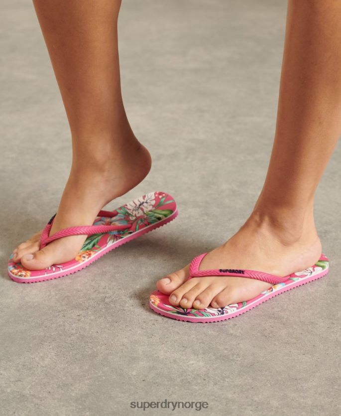 Superdry rosa sko 86P46D4401 klassiske vintage flip flops kvinner