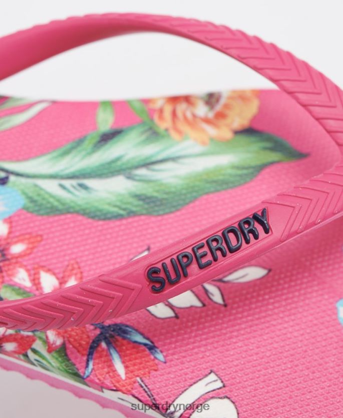 Superdry rosa sko 86P46D4401 klassiske vintage flip flops kvinner