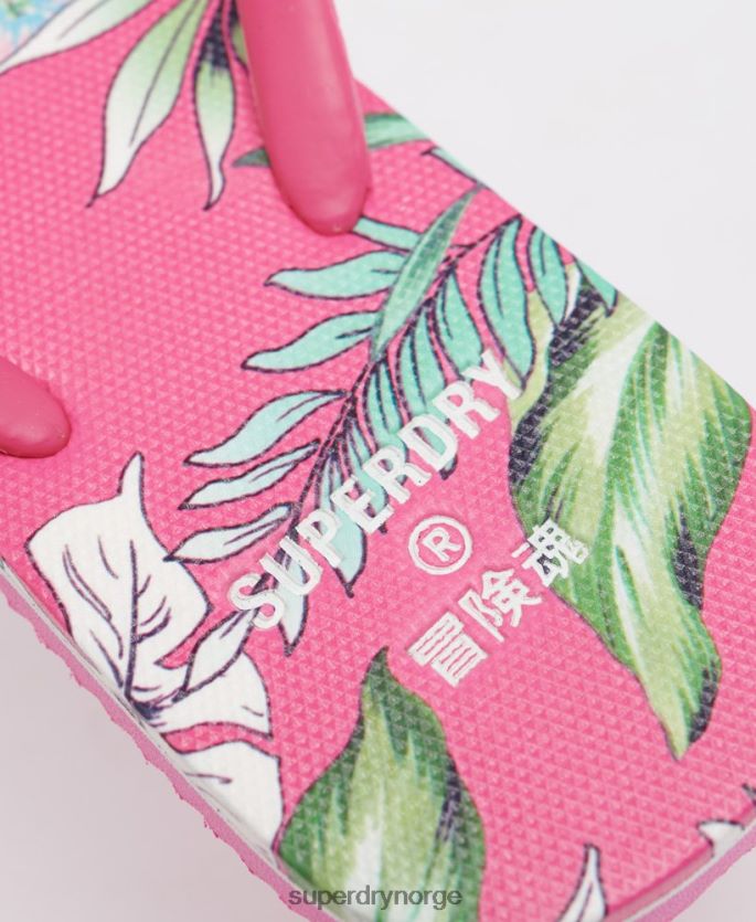 Superdry rosa sko 86P46D4401 klassiske vintage flip flops kvinner