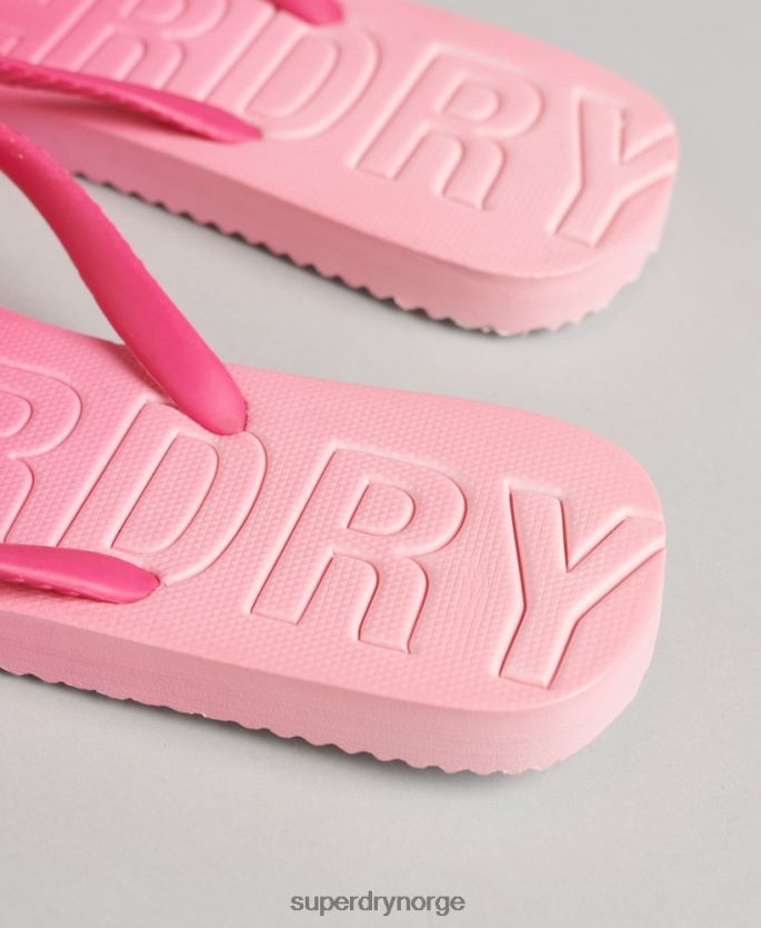 Superdry rosa sko 86P46D6751 kode dip dye flip flops kvinner