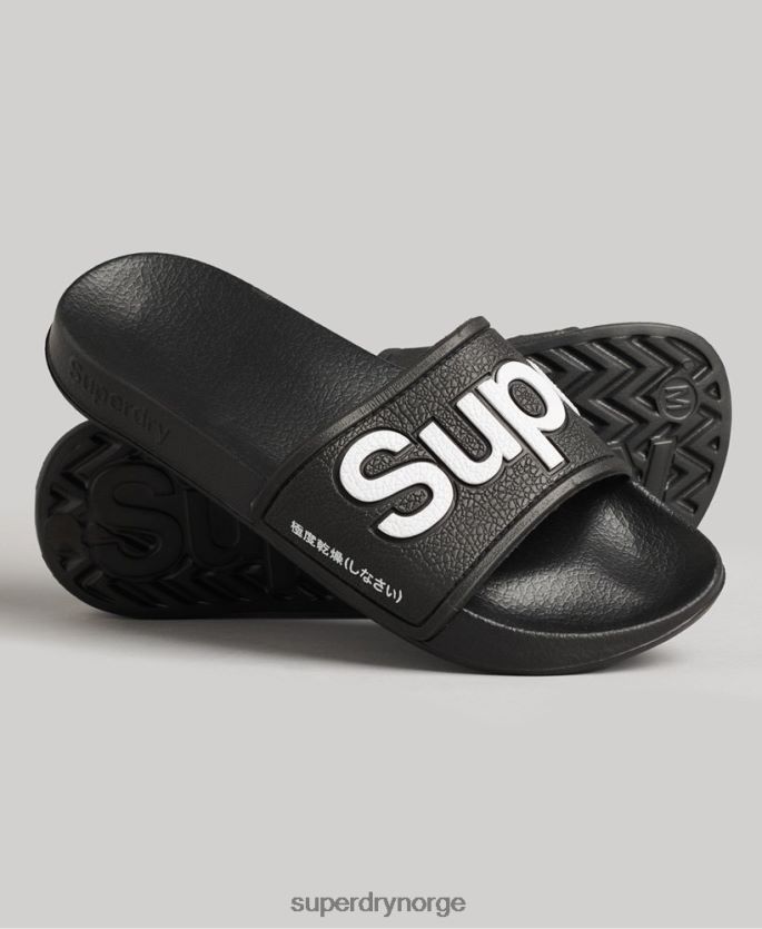 Superdry svart sko 86P46D4422 eva pool glidere kvinner
