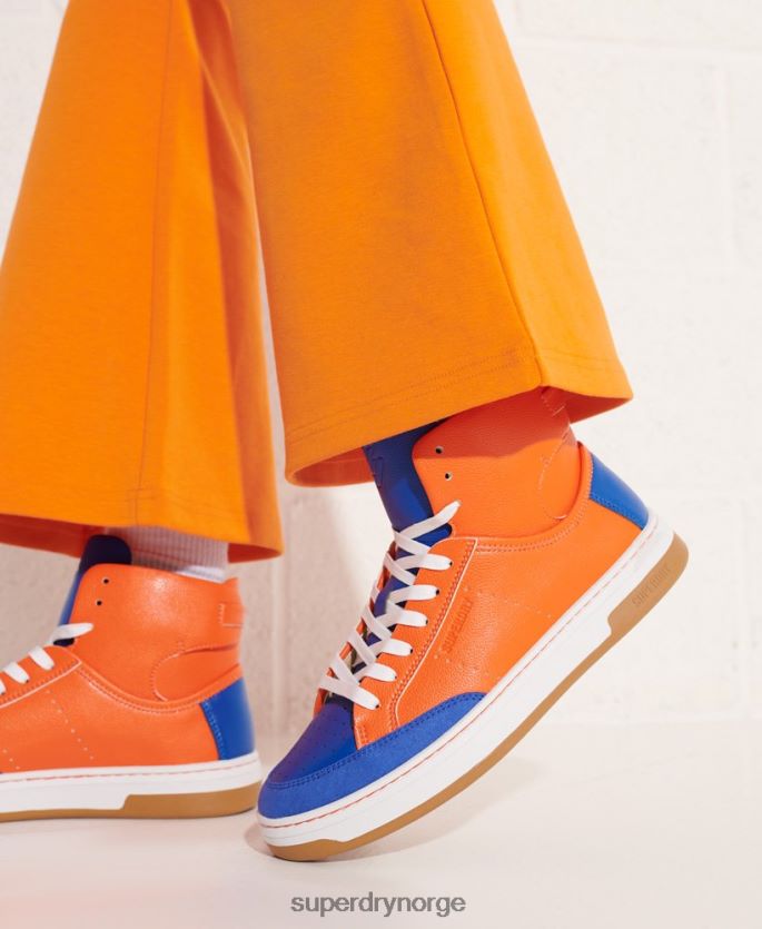 Superdry blå sko 86P46D4405 veganske basket sport høye trenere kvinner