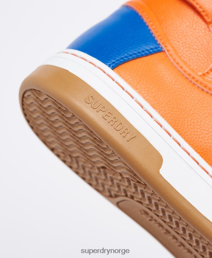 Superdry blå sko 86P46D4405 veganske basket sport høye trenere kvinner