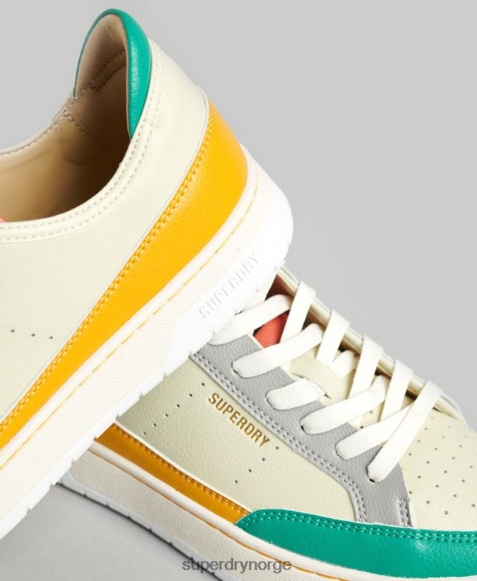 Superdry gul sko 86P46D4356 vintage veganske kurvesko med lav topp kvinner