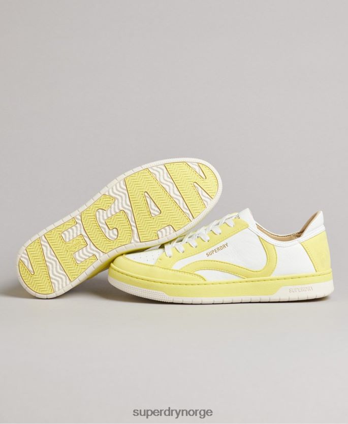 Superdry gul sko 86P46D4421 vintage veganske kurvesko med lav topp kvinner