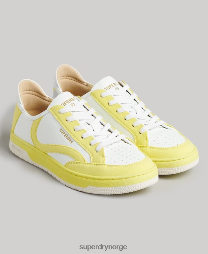Superdry gul sko 86P46D4421 vintage veganske kurvesko med lav topp kvinner