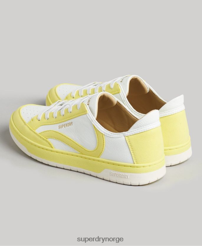 Superdry gul sko 86P46D4421 vintage veganske kurvesko med lav topp kvinner