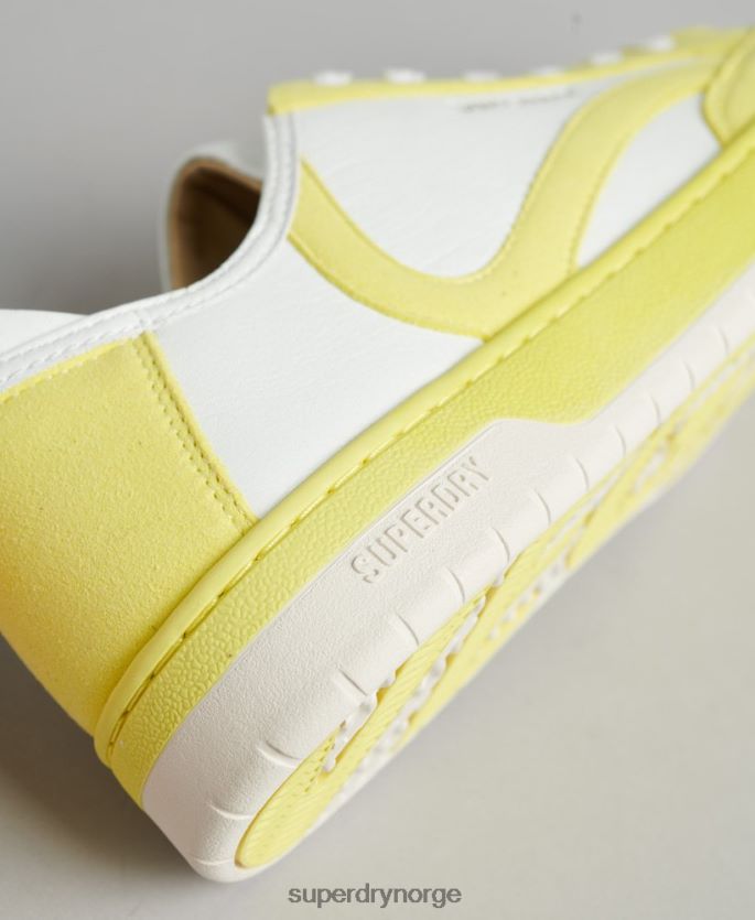 Superdry gul sko 86P46D4421 vintage veganske kurvesko med lav topp kvinner
