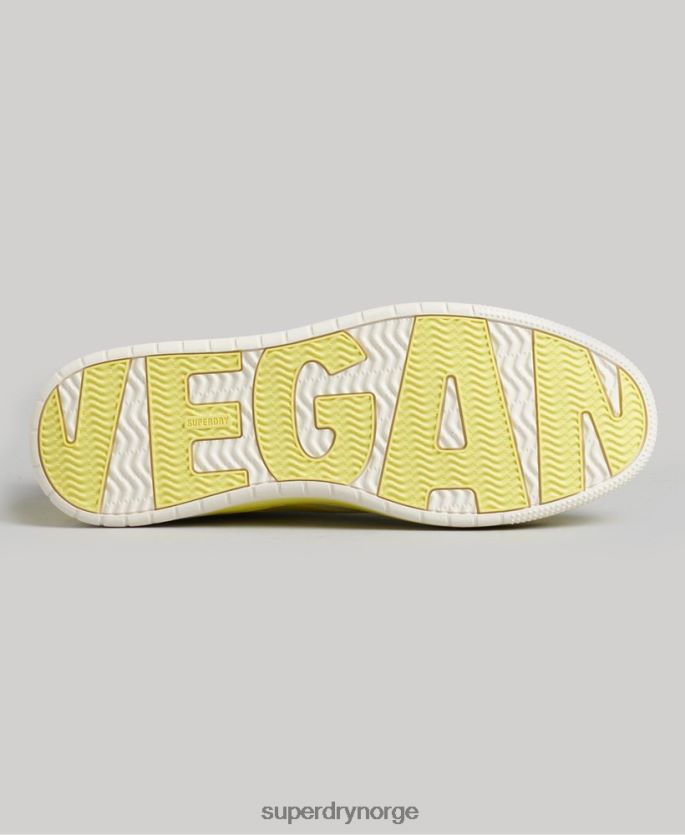 Superdry gul sko 86P46D4421 vintage veganske kurvesko med lav topp kvinner