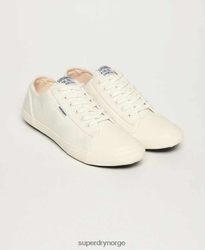 Superdry hvit sko 86P46D2113 veganske low pro klassiske sneakers kvinner