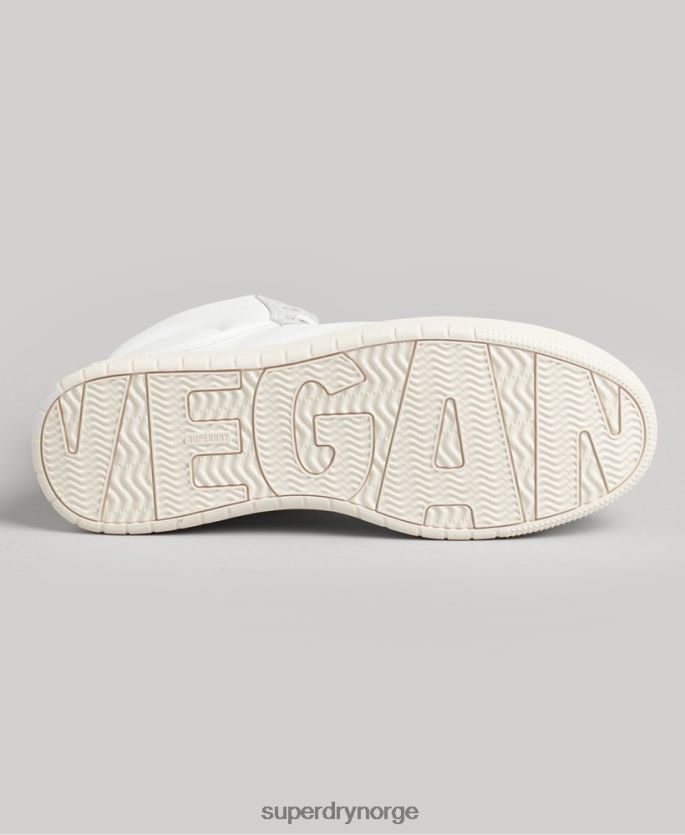 Superdry hvit sko 86P46D4355 vintage premium veganske basket high trainers kvinner