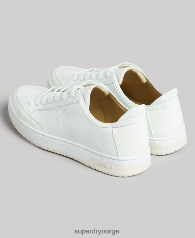 Superdry hvit sko 86P46D4365 vintage veganske kurvesko med lav topp kvinner