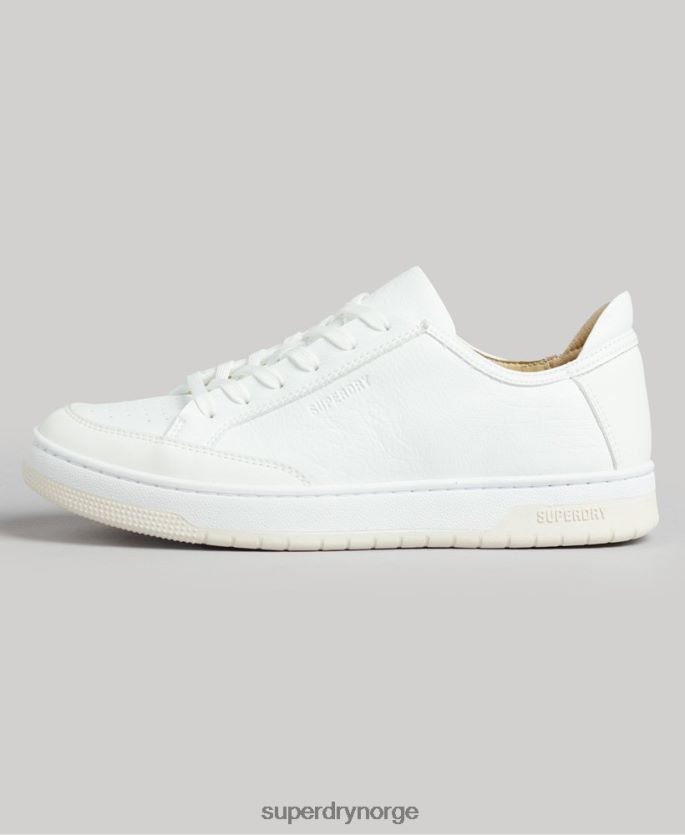 Superdry hvit sko 86P46D4365 vintage veganske kurvesko med lav topp kvinner