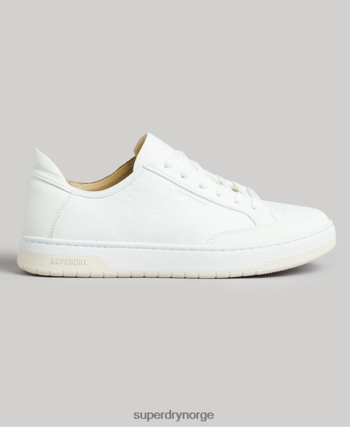 Superdry hvit sko 86P46D4365 vintage veganske kurvesko med lav topp kvinner