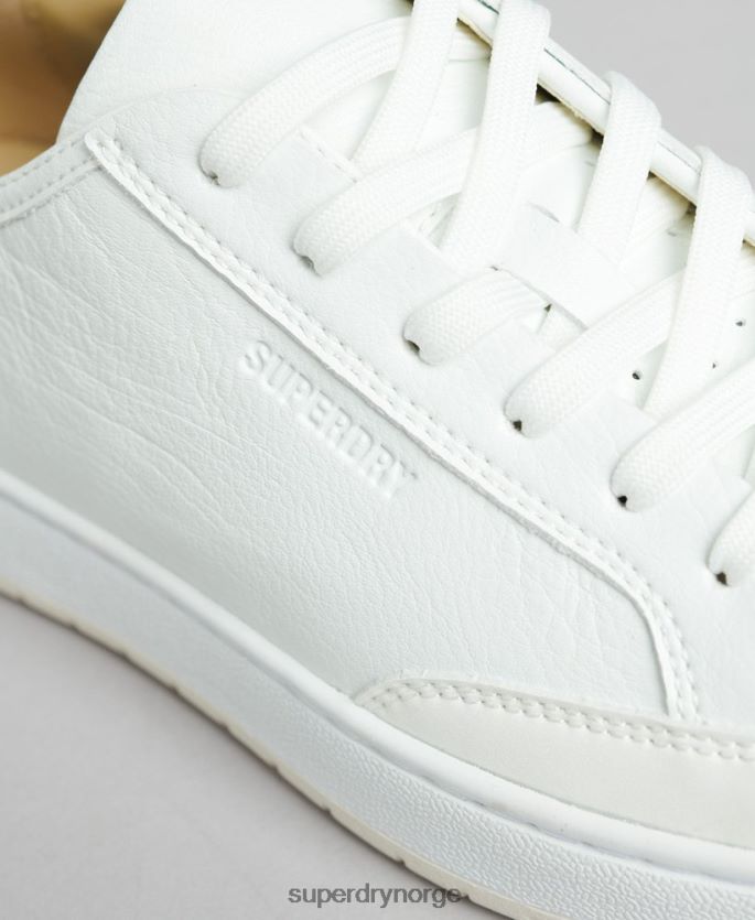 Superdry hvit sko 86P46D4365 vintage veganske kurvesko med lav topp kvinner