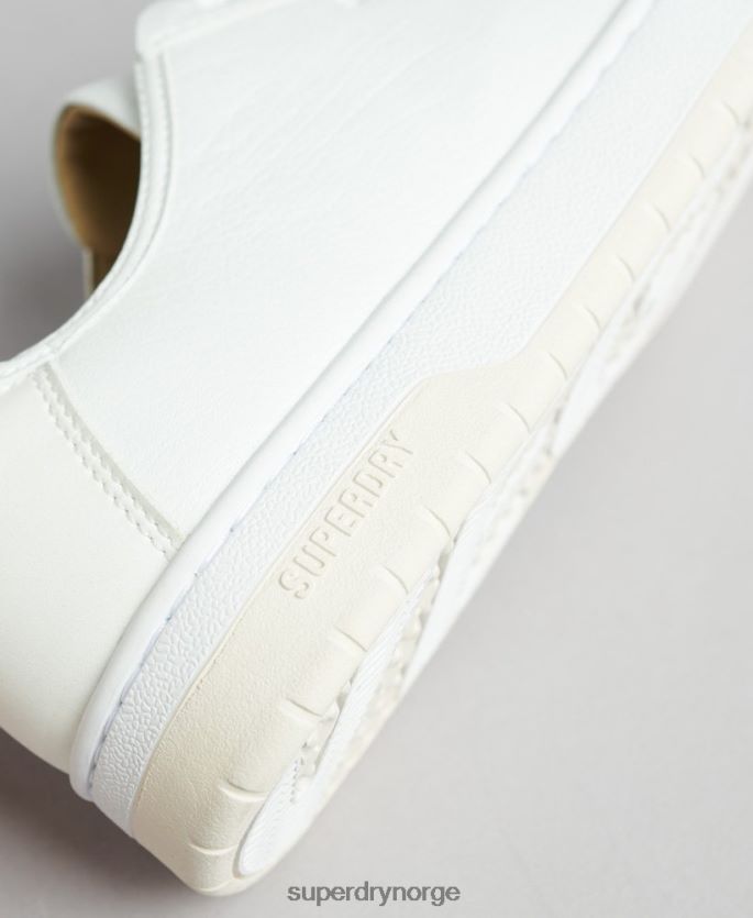 Superdry hvit sko 86P46D4365 vintage veganske kurvesko med lav topp kvinner
