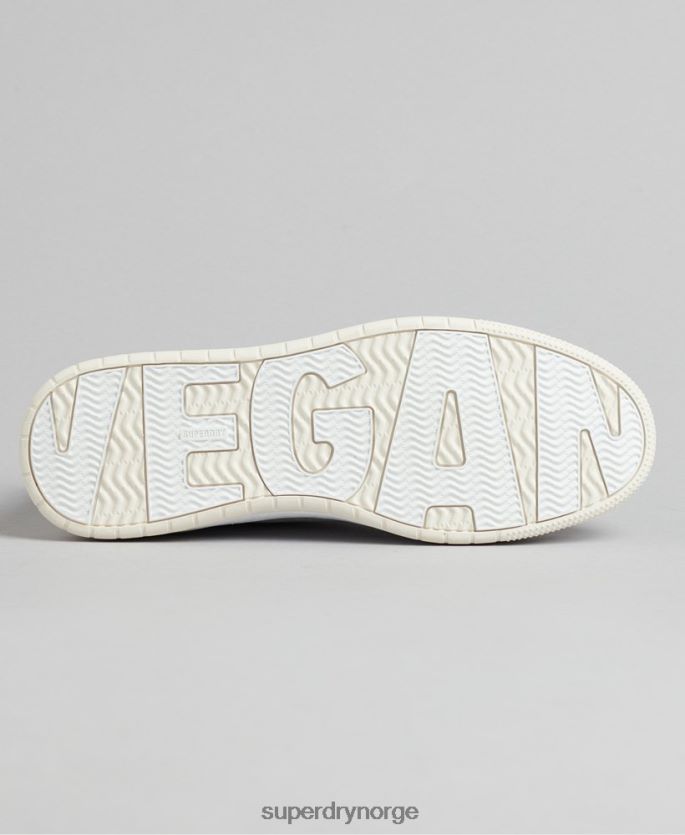 Superdry hvit sko 86P46D4365 vintage veganske kurvesko med lav topp kvinner
