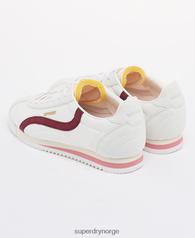 Superdry rød sko 86P46D4426 veganske retro løpesko kvinner