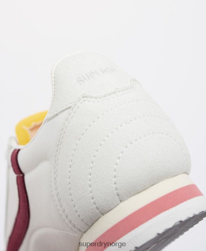 Superdry rød sko 86P46D4426 veganske retro løpesko kvinner