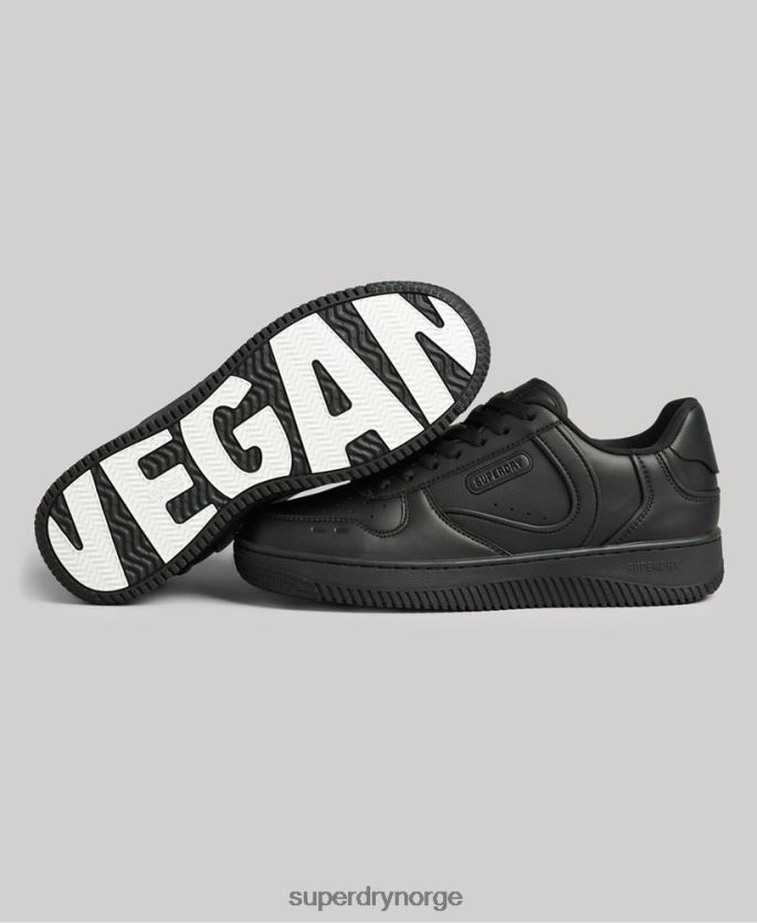 Superdry svart sko 86P46D4425 chunky veganske kurvtrenere kvinner
