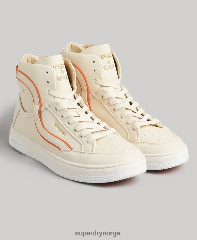 Superdry beige sko 86P46D6730 vintage veganske kurv høye joggesko kvinner