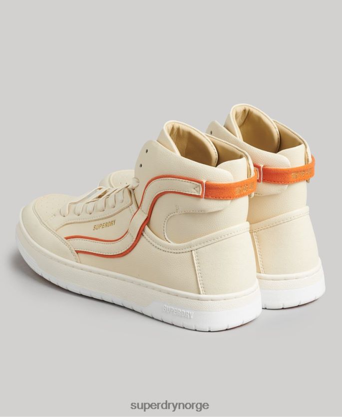 Superdry beige sko 86P46D6730 vintage veganske kurv høye joggesko kvinner
