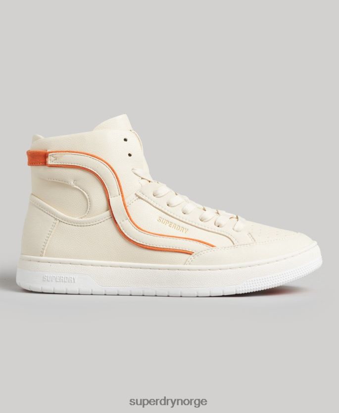 Superdry beige sko 86P46D6730 vintage veganske kurv høye joggesko kvinner