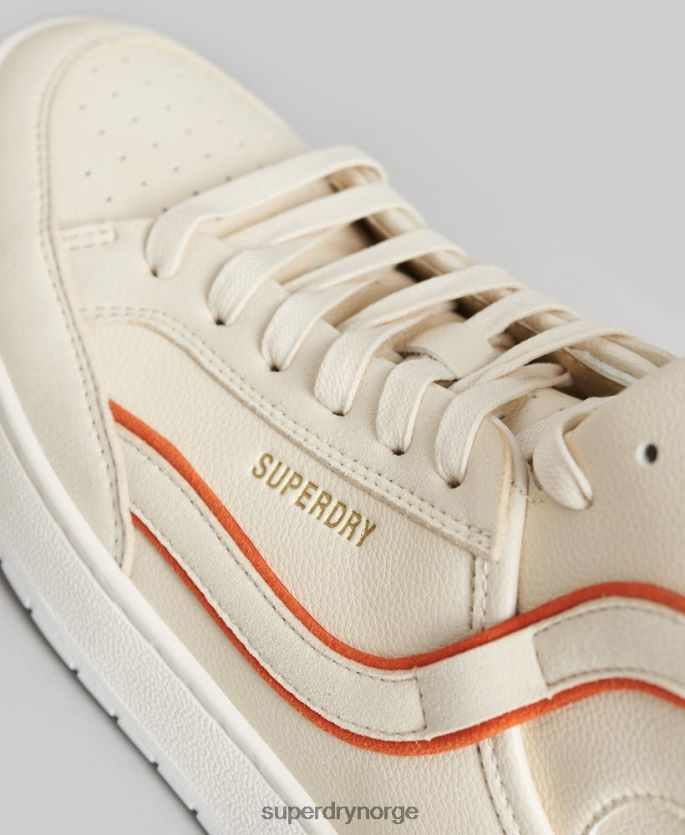 Superdry beige sko 86P46D6730 vintage veganske kurv høye joggesko kvinner