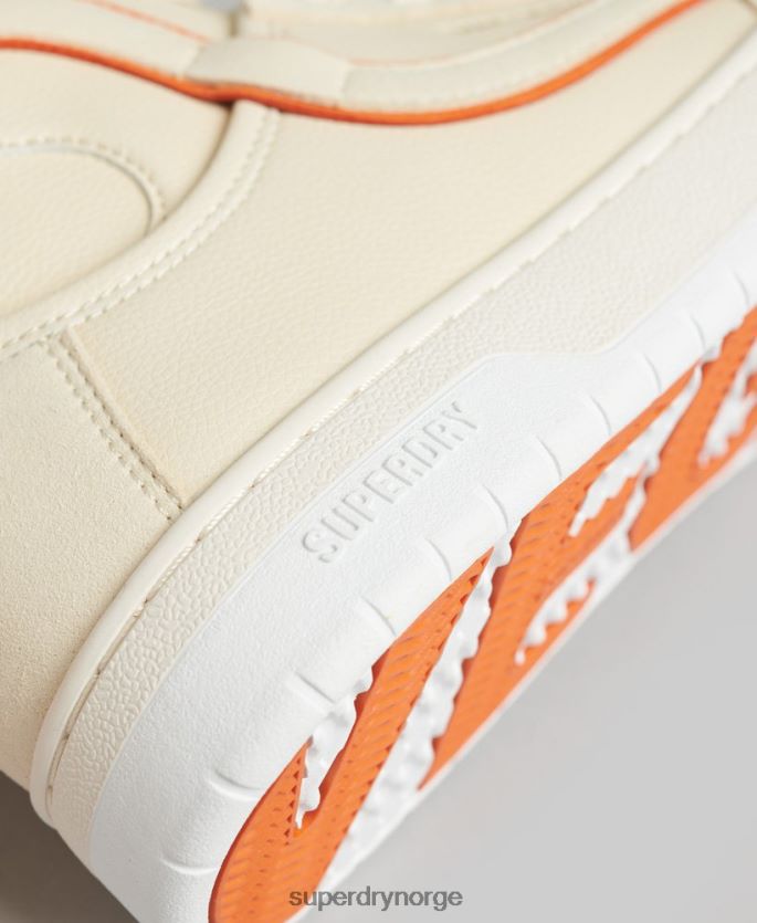 Superdry beige sko 86P46D6730 vintage veganske kurv høye joggesko kvinner