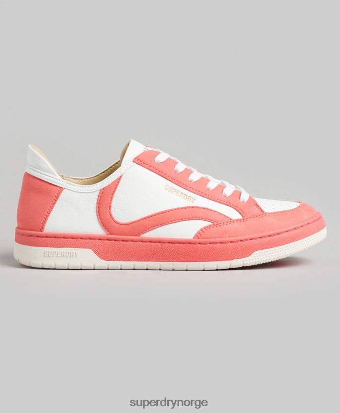 Superdry korall sko 86P46D6732 vintage veganske kurvesko med lav topp kvinner