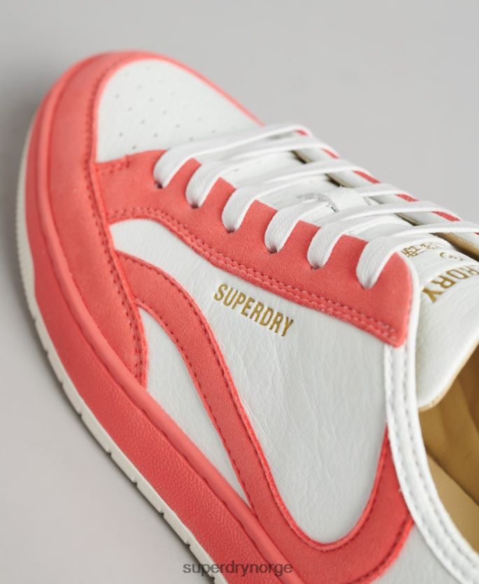 Superdry korall sko 86P46D6732 vintage veganske kurvesko med lav topp kvinner