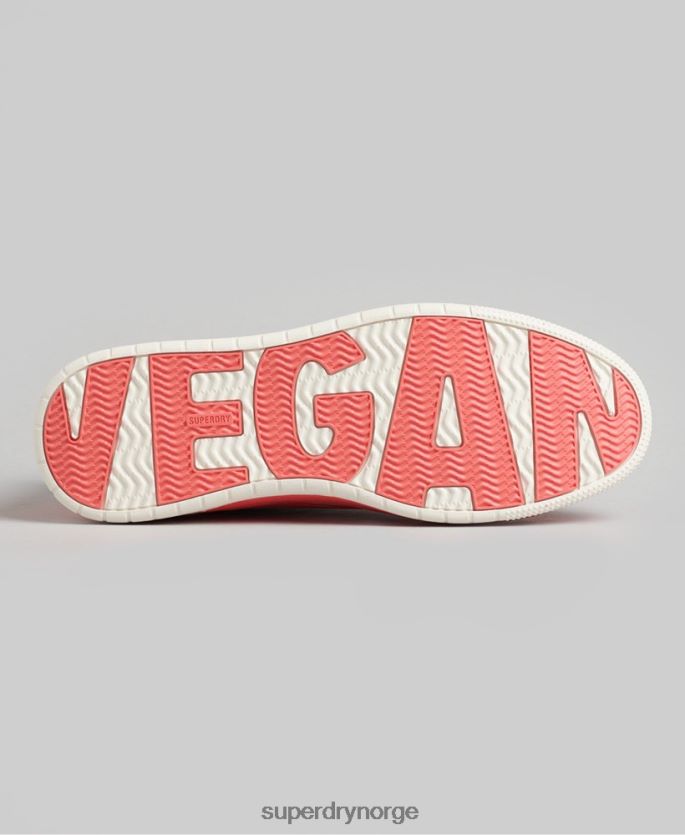 Superdry korall sko 86P46D6732 vintage veganske kurvesko med lav topp kvinner