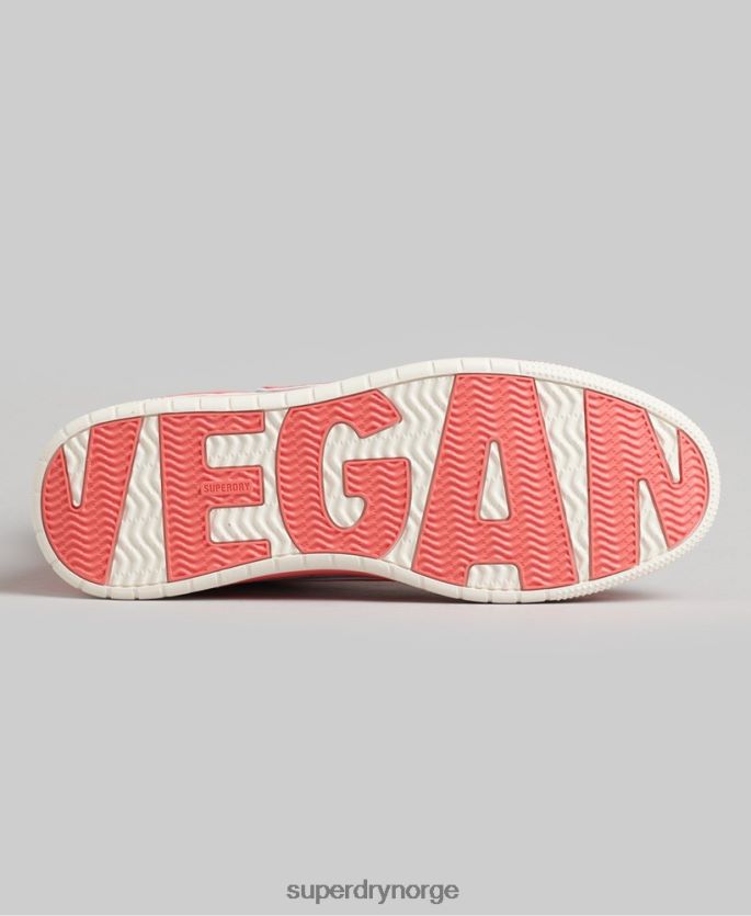 Superdry korall sko 86P46D6759 vintage veganske kurv høye joggesko kvinner