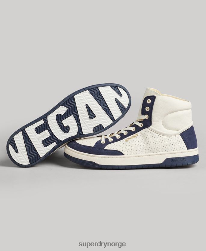 Superdry marinen sko 86P46D6665 vintage premium veganske basket high trainers kvinner