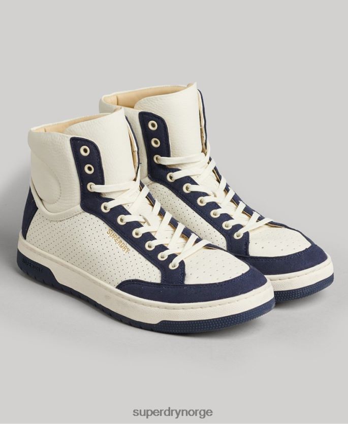 Superdry marinen sko 86P46D6665 vintage premium veganske basket high trainers kvinner