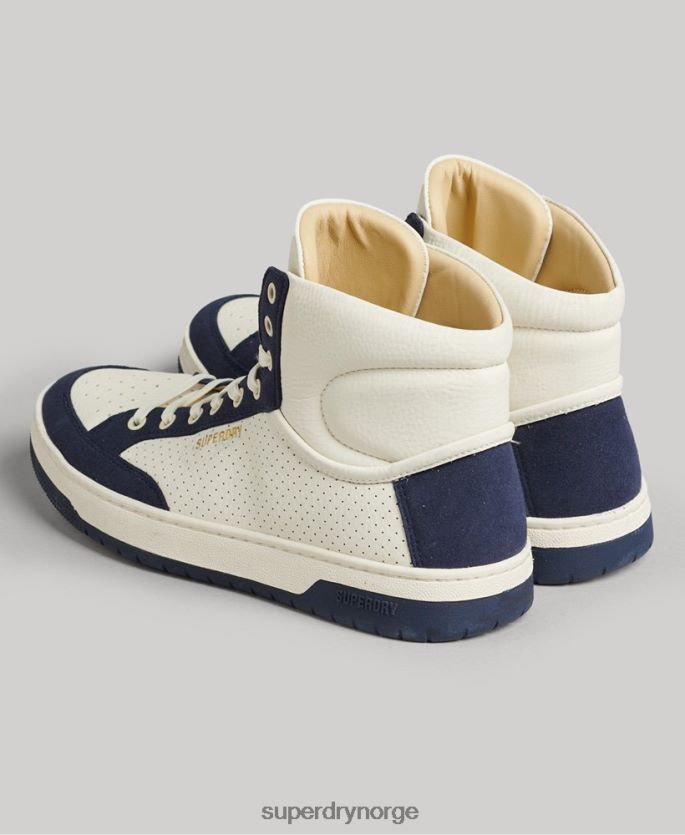 Superdry marinen sko 86P46D6665 vintage premium veganske basket high trainers kvinner