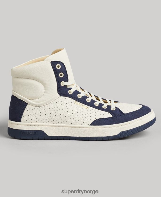 Superdry marinen sko 86P46D6665 vintage premium veganske basket high trainers kvinner