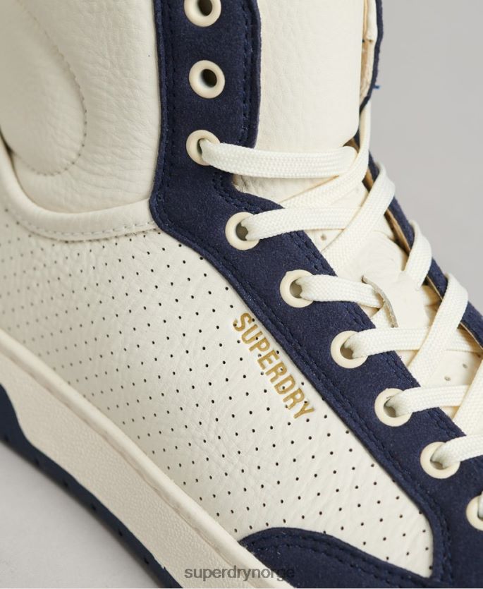 Superdry marinen sko 86P46D6665 vintage premium veganske basket high trainers kvinner