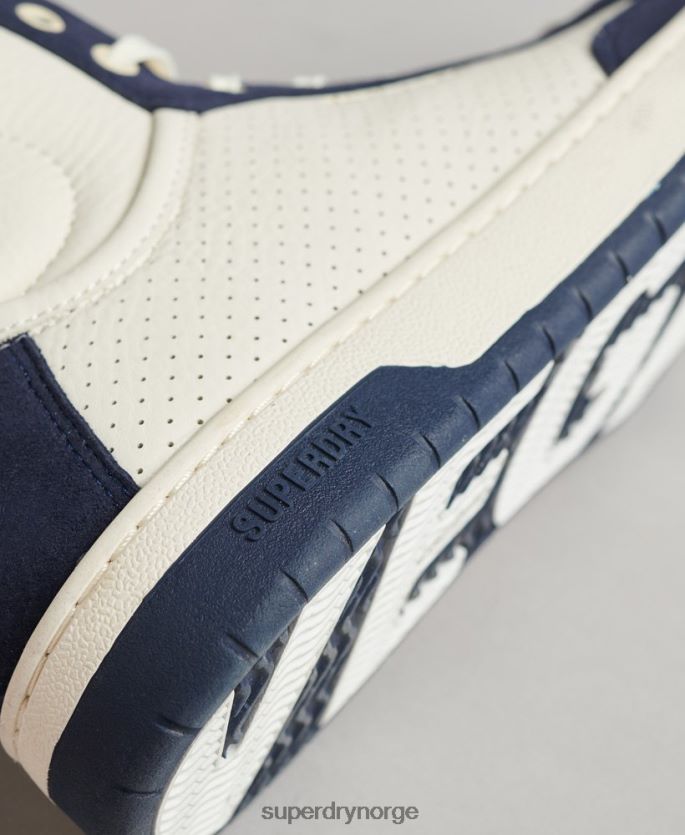 Superdry marinen sko 86P46D6665 vintage premium veganske basket high trainers kvinner