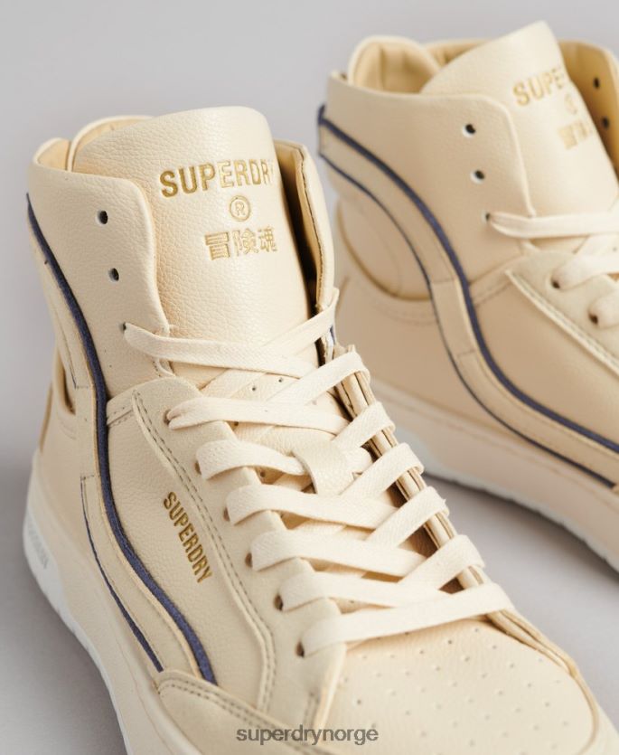 Superdry naken sko 86P46D6729 vintage veganske kurv høye joggesko kvinner