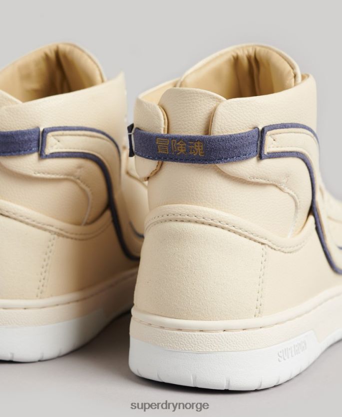 Superdry naken sko 86P46D6729 vintage veganske kurv høye joggesko kvinner