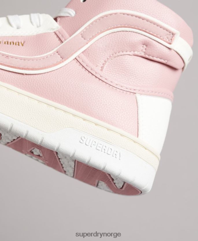 Superdry rosa sko 86P46D6673 vintage veganske kurv høye joggesko kvinner