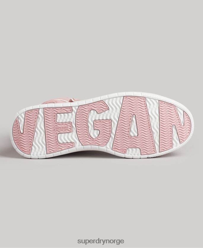 Superdry rosa sko 86P46D6673 vintage veganske kurv høye joggesko kvinner