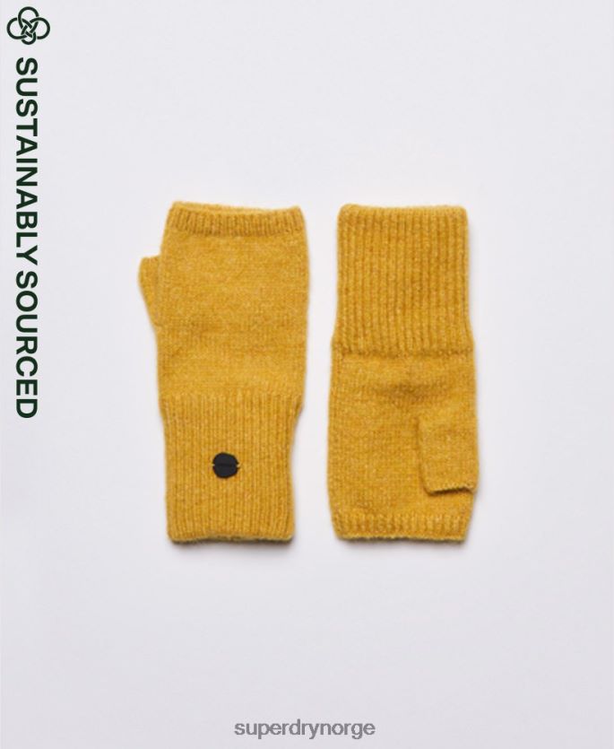 Superdry grønn tilbehør 86P46D4287 studios luxe halvhansker kvinner