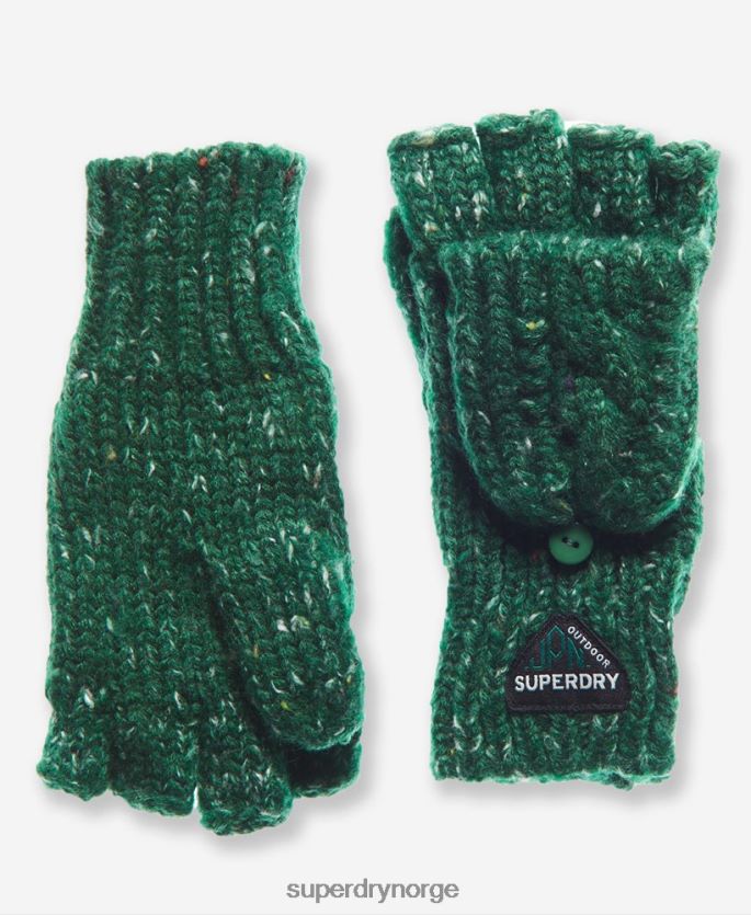 Superdry grønn tilbehør 86P46D4322 Gracie kabelhansker kvinner