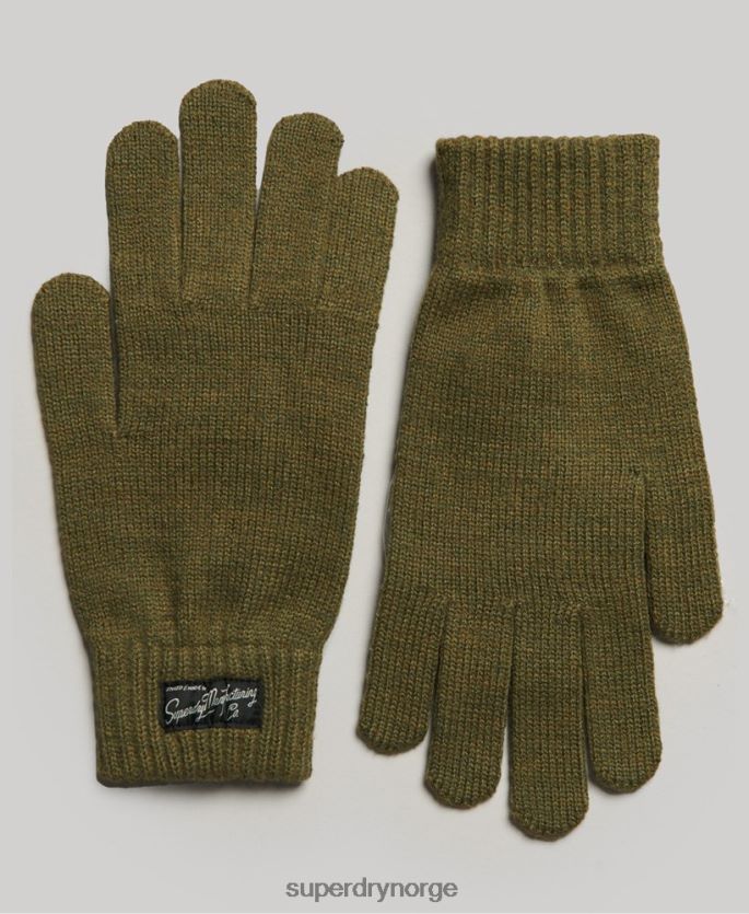 Superdry kaki tilbehør 86P46D1699 essensielle logohansker kvinner