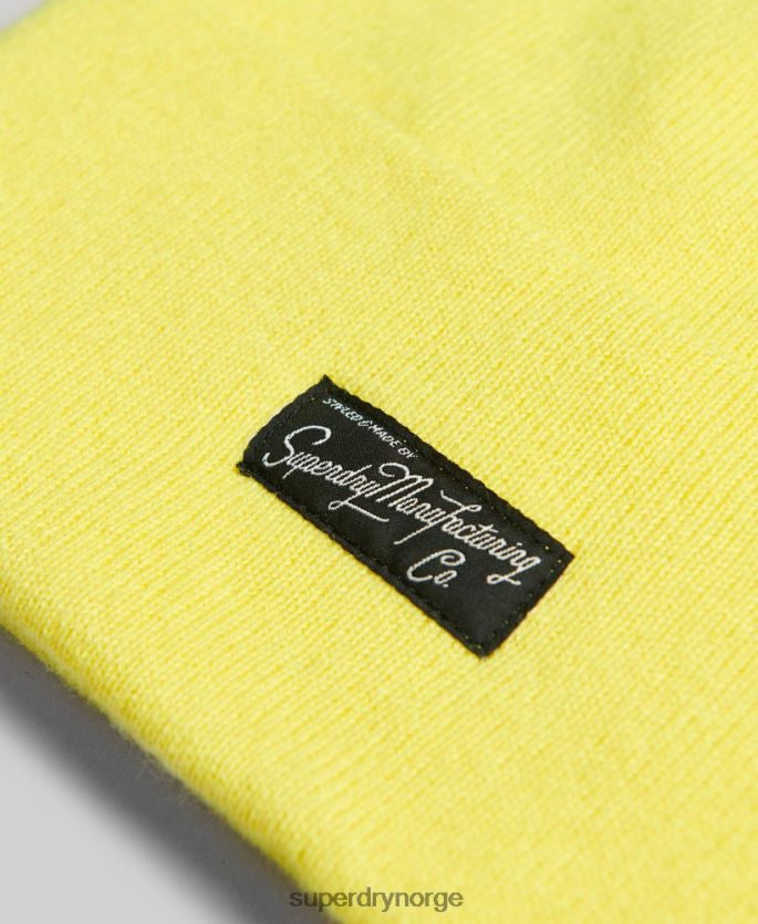 Superdry gul tilbehør 86P46D1683 viktig logo lue kvinner