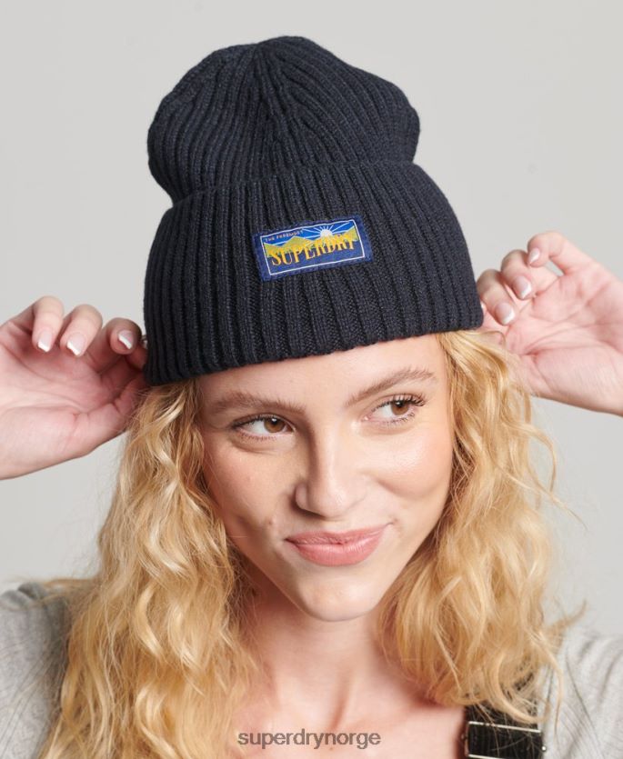 Superdry marinen tilbehør 86P46D1694 ullblanding radar beanie kvinner